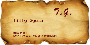 Tilly Gyula névjegykártya